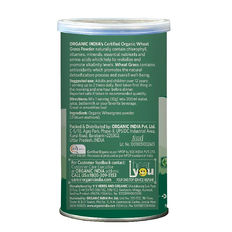 Organic India Wheat Grass Boost Stamina Powder, 100 g-2.webp